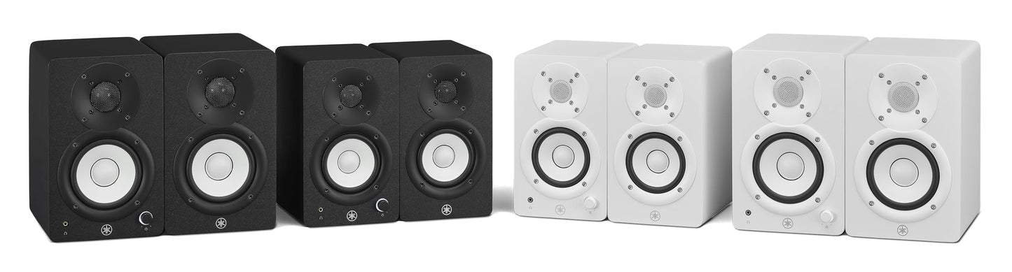 Yamaha HS3 Studiomonitore, 2-Wege Aktivlautsprecher, 3,5" Bassreflex, 52W, flacher Frequenzgang, Raumsteuerung, für Musikproduktion, Schwarz